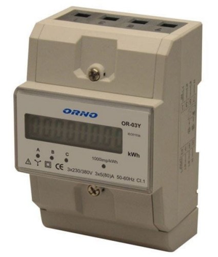 ORNO hardware, wit 0rno-WE-503 Energiemeter 1-Fase Elektriciteitsverbruiksindicator, 80A Extra Indicator Impulsuitgang RESET-knop 2 Modules DIN TH-35mm ORNO hardware, wit 0rno-WE-503 Energiemeter 1-Fase Elektriciteitsverbruiksindicator, 80A Extra Indicator Impulsuitgang RESET-knop 2 Modules DIN TH-35mm
