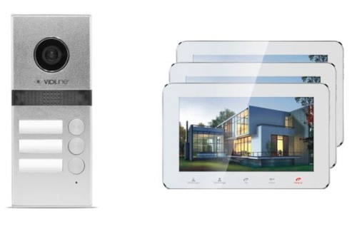 Wideodomofon 3-rodzinny VidiLine z obsługa smartfona