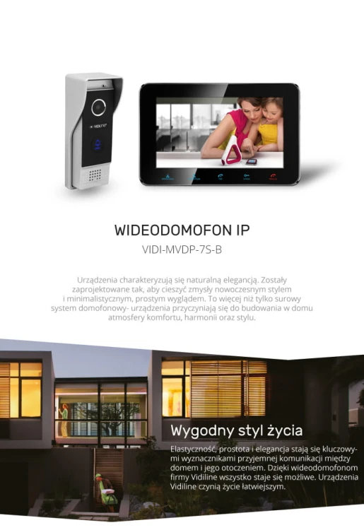 ViDiLINE ZESTAW WIDEODOMOFONOWY 7" IP WI-FI,GSM