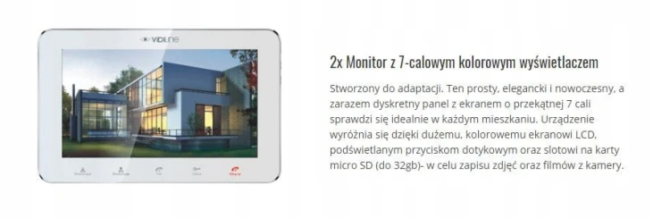 Zestaw ViDiLINE VIDI-VDP-7SL-B-2