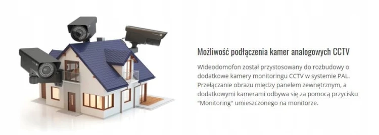 ViDiLINE VIDI-VDP-7S-B-2 wideodomofon z
2 monitorami 7" Black