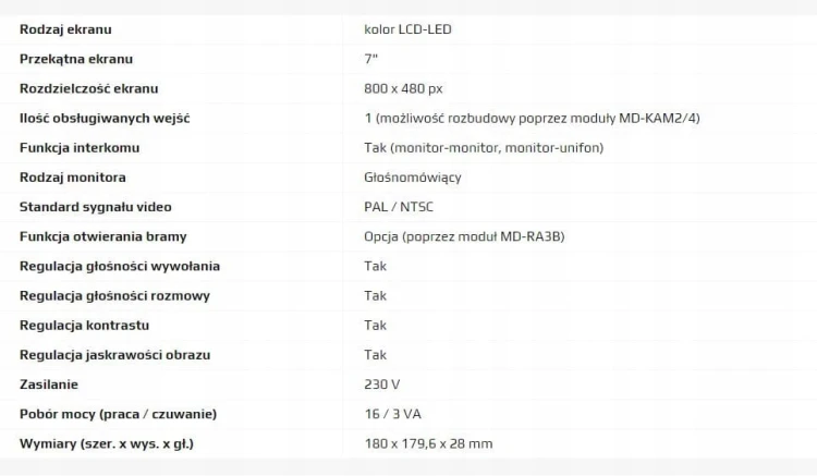 COMMAX CDV-70H WHITE/DRC-40K