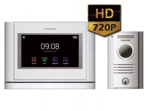 COMMAX CDV-704MA(DC)/DRC-
40K HD WIDEODOMOFON GŁOŚNOMÓWIĄCY
7" HD Z KAMERĄ NATYNKOWĄ