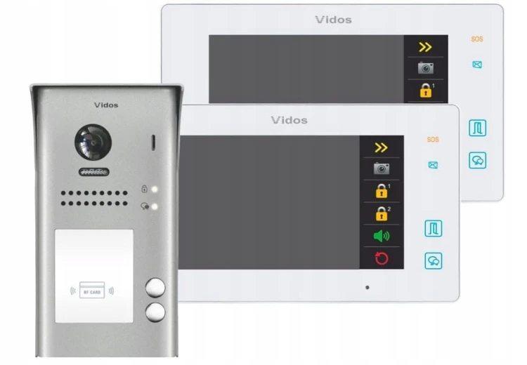 Vidos wideodomofon DUO 2x M1021W + S1102A RFID