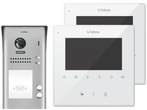 Vidos wideodomofon Duo 2x M1022W + S1102A RFID