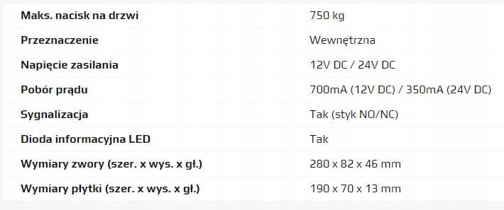 Scot EL-1500SL zwora elektromagnetyczna 750 KG