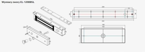 Scot SEL-1200BSL zwora elektromagnetyczna 540kg