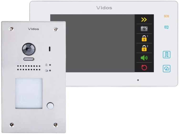 Wideodomofon DUO Vidos M1021W / S1201A