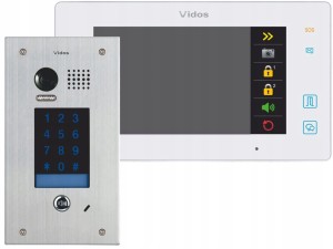 Vidos wideodomofon Duo M1021W S1401D dwużyłowy