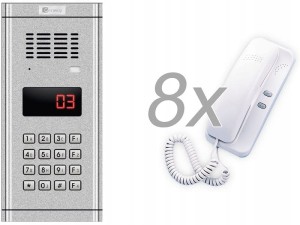 Zestaw domofonowy 8 rodzinny Genway WL-03NL