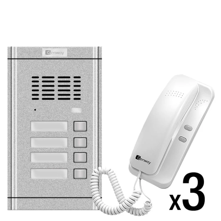 Genway WL-02NE-4
zestaw domofonowy 3-rodzinny