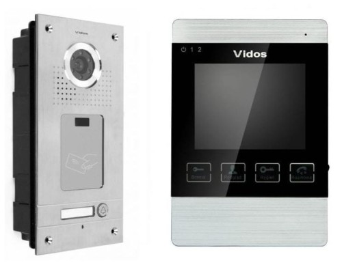 M904S Monitor wideodomofonu
CCTV PAMIĘĆ 4'' +
S561A – Stacja bramowa z wbudowanym
czytnikiem RFID