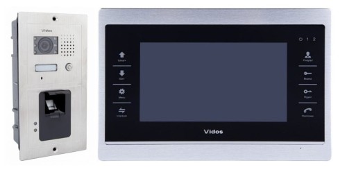 M901S Monitor wideodomofonu
CCTV PAMIĘĆ 7'' +
S601Z-2 – Stacja bramowa wideodomofonu z
wbudowanym czytnikiem linii papilarnych