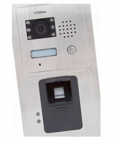 S601Z-2 – Stacja bramowa wideodomofonu z
wbudowanym czytnikiem linii papilarnych +
M670B-S2 – monitor wideodomofonu Vidos
