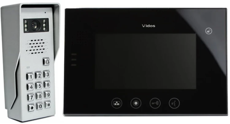 Wideodomofon VIDOS M670B / S50D – monitor 7", szyfrator, sterowanie furtką i bramą | 3 lata gwarancji