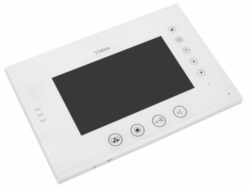 Monitor Vidos M670W S1 wbudowana pamięć, otwieranie furtki i bramy