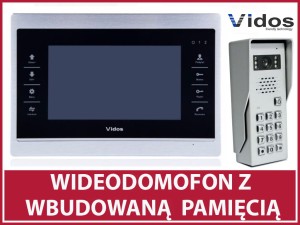 Wideodomofon Vidos S50D- S901 z pamięcią, otwieranie furtki i bramy