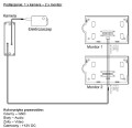 VIDEOFON ABAXO MC-420C KOLOROWY 4'' PIN-HOLE SCHEMAT