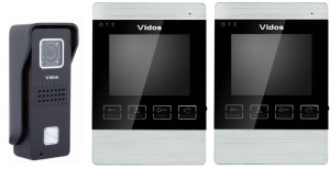 Wideodomofon 2 x monitor M904S /S6B Vidos