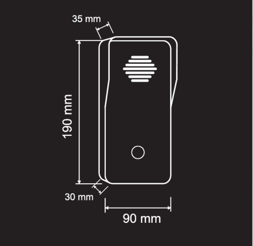 Domofon Jednorodzinny GSM BENINCA-GSM-UNOrozmiary