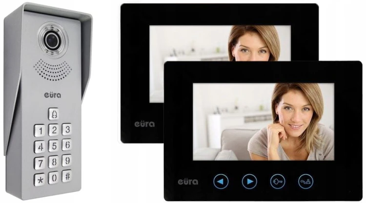 Wideodomofon Eura VDP-12A3 Tytan dwa monitory