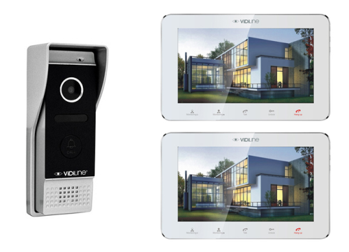 Wideodomofon 2 Monitory WiFI ViDiLine z podglądem na telefonie VIDI-MVDP-7S-W-2
