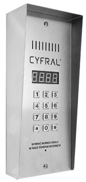 Panel cyfrowy Cyfral PC-3000R, wąski z czytnikiem RFiD natynkowy