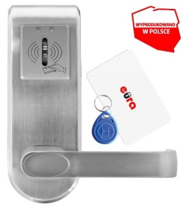 SZYLD Z KONTROLĄ DOSTĘPU ''EURA'' ELH-62B9 silver z czytnikiem RFID, uniwersalny rozstaw śrub mocujących (1)