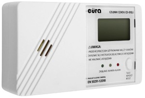 Czujnik czadu ''Eura'' CD-01EU - wyświetlacz LCD, bateryjny, 7 lat gwarancji, Made in Poland