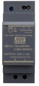 ZASILACZ NA SZYNĘ DIN 10,8 - 13,8VDC/2A