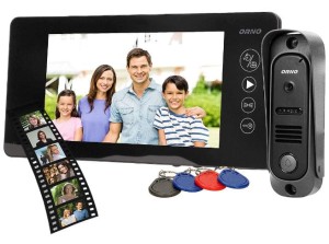 Wideodomofon ORNO OR-VID-JS-1053/B otwieranie furtki i bramy, pamięć, czytnik RFID