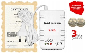 Czujnik czadu i gazu, CGD-36A2 certyfikat+test, 3 lata gwarancji