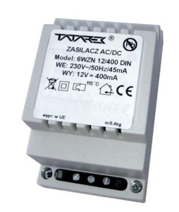 Zasilacz do rygla 12V DIN T-90