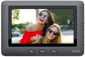Monitor ''EURA'' VDA-45A3 ''Eura Connect'' – czarny, ekran 7’’, obsługa 1 wejścia