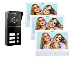 Wideodomofon  3-rodzinny 7 cali czytnik kart RFID 3R