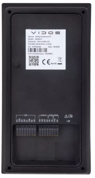 S2404-N stacja bramowa IP Vidos (natynkowa)