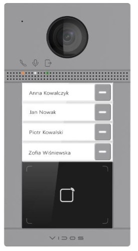 S2404-N stacja bramowa IP Vidos (natynkowa)