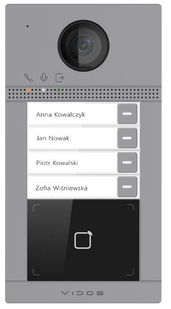 S2404-N stacja bramowa IP Vidos (natynkowa)
