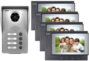Wideodomofon 4-rodzinny Eura Pluton 4R 