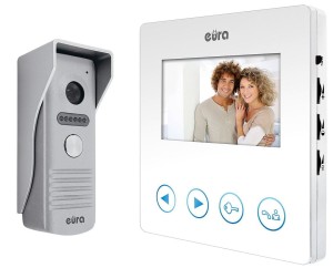 Wideodomofon Eura VDP-16A3 z pamięcią, otwiera furtkę i bramę