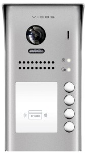 Vidos S1104A 4 rodzinna stacja bramowa wideodomofonu / RFID