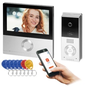 TALOS, zestaw wideodomofonowy, 4-żyłowy, 7", Wi-Fi, ekran dotykowy, Full HD, RFID