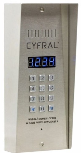 Panel cyfrowy Cyfral PC-3000R, wąski z czytnikiem RFiD natynkowy