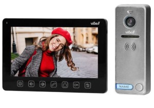 Zestaw wideodomofonowy, bezsłuchawkowy, kolor, LCD 7", menu OSD, sterowanie bramą, czarny NOVEO