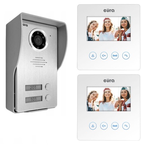 Wideodomofon dwurodzinny Eura Atira 2R