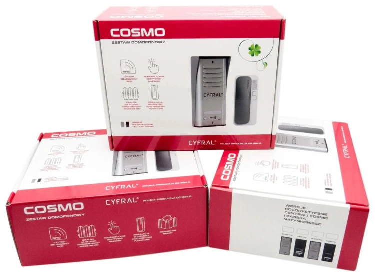 Domofon cyfral Cosmo R1, pastylki zbliżeniowe RFID