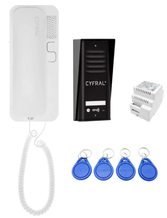 Domofon cyfral Cosmo R1, pastylki zbliżeniowe RFID