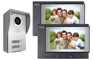 Wideodomofon videodomofon dwurodzinny 7cali