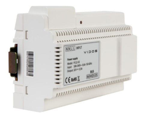 P112-32 Zasilacz systemowy przeznaczony do pracy w dwużyłowym systemie cyfrowym Vidos 2IP.