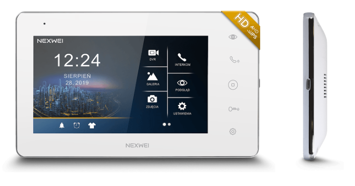 nwww.PNGMonitor 7" Nexwei VI9S-W HD IPS, pamięć